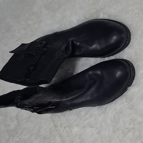 Sam Edelman Black Pull on Leather Boots - Picture 4 of 7